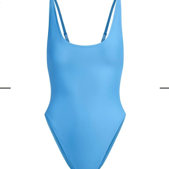 Skims Blue Scoop Neck One Piece Swimsuit size Large - Picture 1 of 11